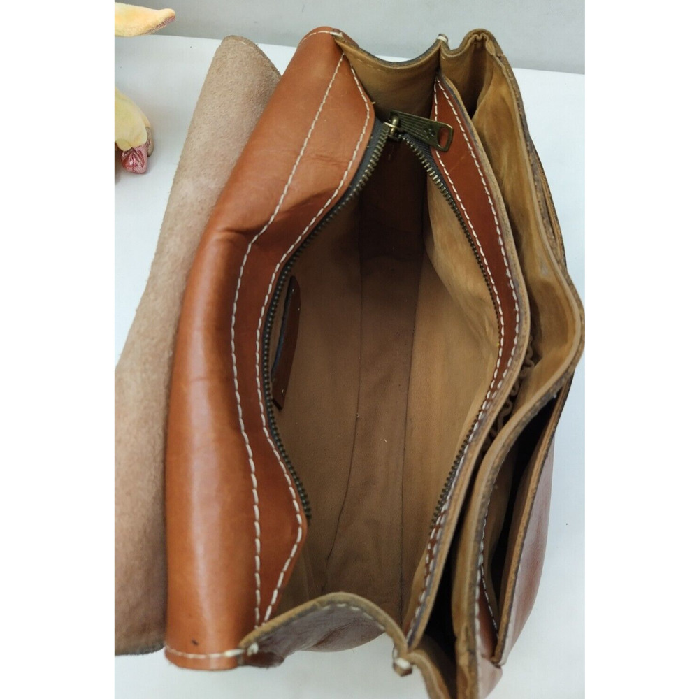 Patricia Nash Brown Leather Buckle Flap Closure Crossbody Bag - Picture 10 of 16